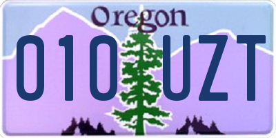 OR license plate 010UZT