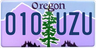OR license plate 010UZU