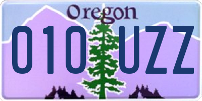 OR license plate 010UZZ