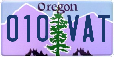 OR license plate 010VAT