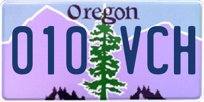 OR license plate 010VCH