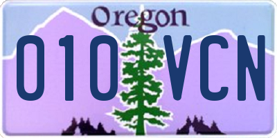 OR license plate 010VCN