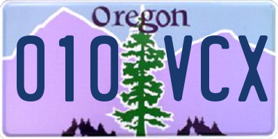 OR license plate 010VCX