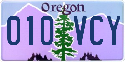 OR license plate 010VCY