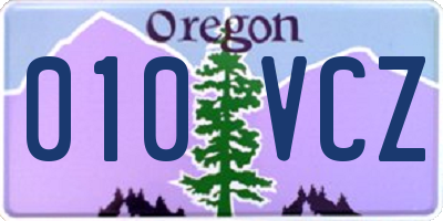 OR license plate 010VCZ