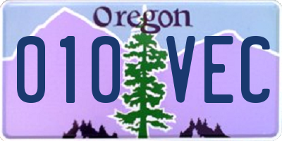 OR license plate 010VEC