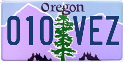 OR license plate 010VEZ