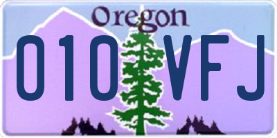 OR license plate 010VFJ