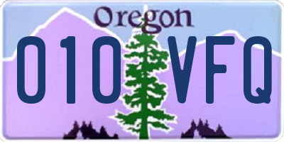 OR license plate 010VFQ