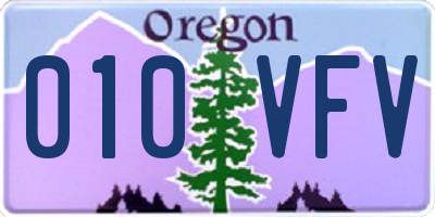 OR license plate 010VFV