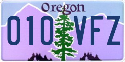 OR license plate 010VFZ
