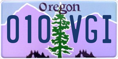 OR license plate 010VGI