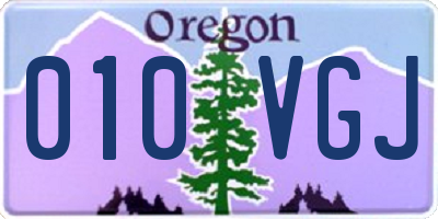 OR license plate 010VGJ