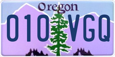 OR license plate 010VGQ