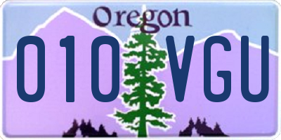 OR license plate 010VGU