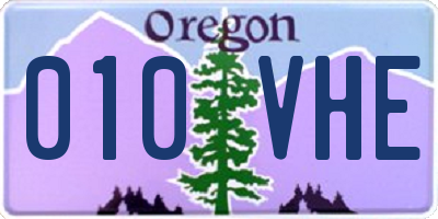 OR license plate 010VHE