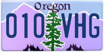 OR license plate 010VHG
