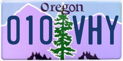 OR license plate 010VHY