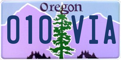 OR license plate 010VIA