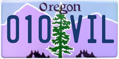OR license plate 010VIL