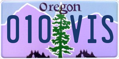 OR license plate 010VIS