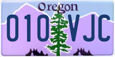 OR license plate 010VJC