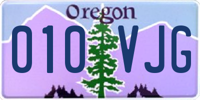 OR license plate 010VJG