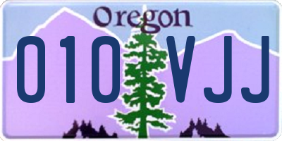 OR license plate 010VJJ