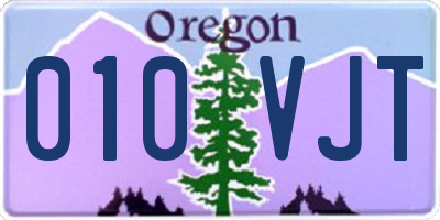 OR license plate 010VJT
