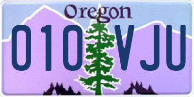OR license plate 010VJU