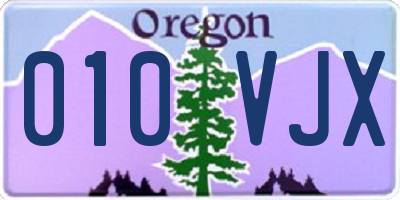 OR license plate 010VJX