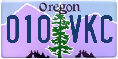 OR license plate 010VKC