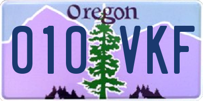 OR license plate 010VKF