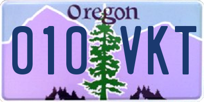 OR license plate 010VKT