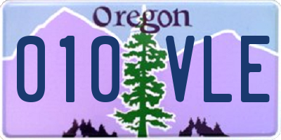 OR license plate 010VLE