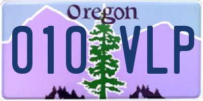 OR license plate 010VLP