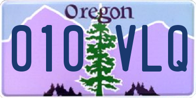 OR license plate 010VLQ