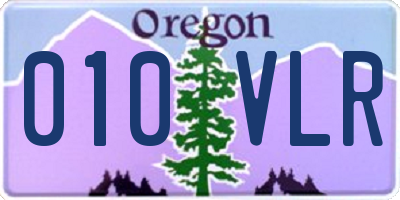 OR license plate 010VLR