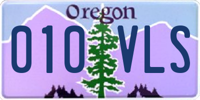 OR license plate 010VLS