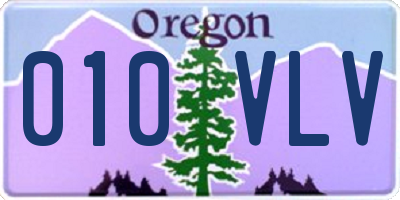 OR license plate 010VLV