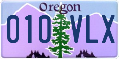 OR license plate 010VLX