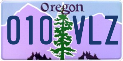 OR license plate 010VLZ