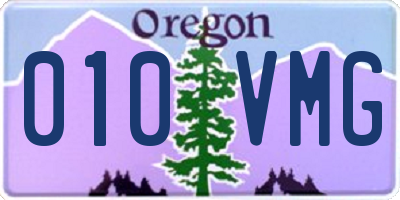 OR license plate 010VMG