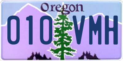 OR license plate 010VMH