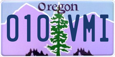 OR license plate 010VMI
