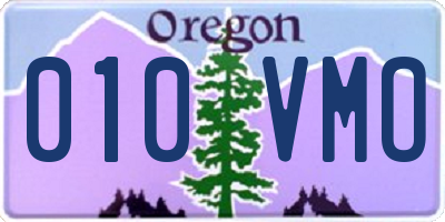 OR license plate 010VMO