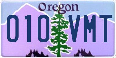 OR license plate 010VMT