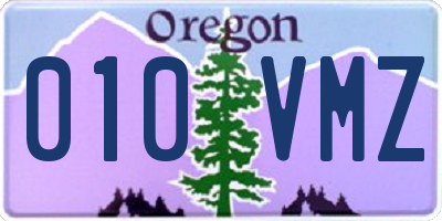 OR license plate 010VMZ