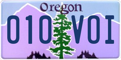 OR license plate 010VOI