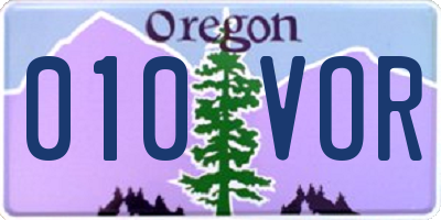 OR license plate 010VOR